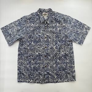 Vintage Island Hemp Wear Hawaiian Shirt Made in Hawaii L Hemp Cotton Aloha